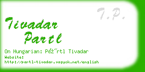 tivadar partl business card